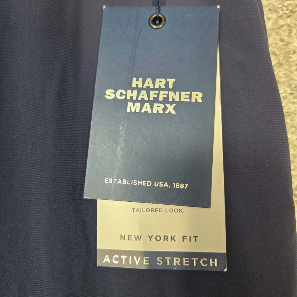Hart Schaffner Marx Pants mens 38 New york fit active stretch fit to measure NEW